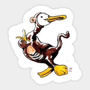 Duck Dressed Like A Monkey Sticker